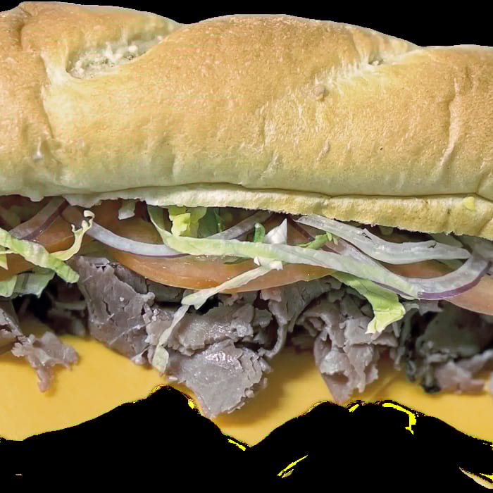 Roast Beef & Cheese Sandwich.
