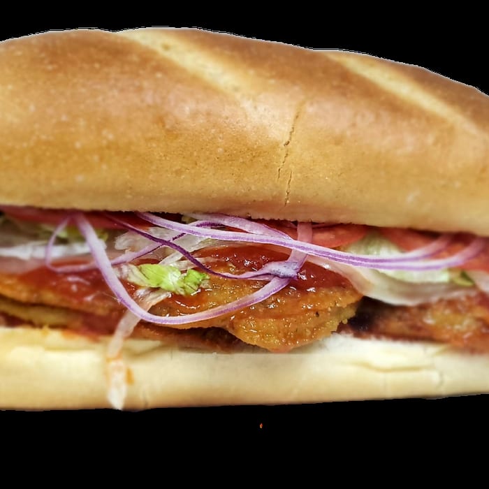 Eggplant Parmesan Sandwich.